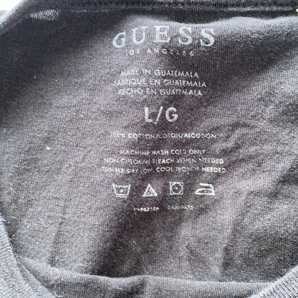black guess shirt with neon snake on back - Picture 2 of 3